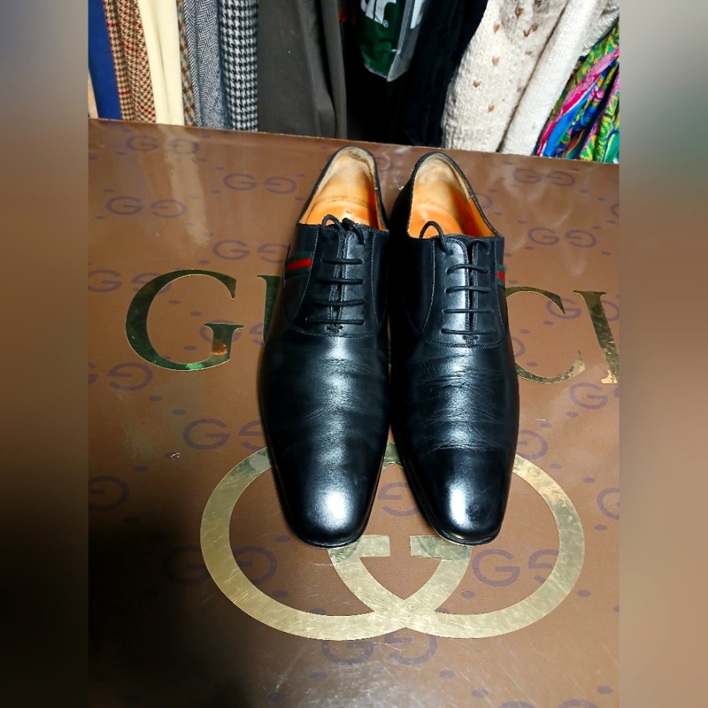 Gucci Men's Apron Toe Shoes Gucci Web